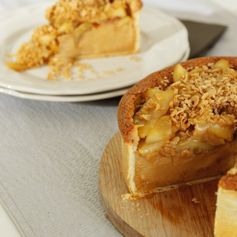 Tarte décadente au sucre d’érable et aux pommes fondantes