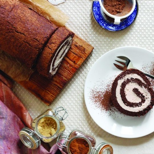 Maple Spice Chocolate Swiss Roll