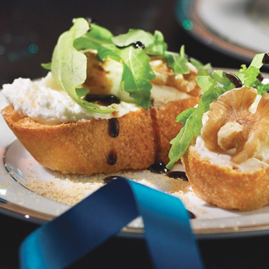 Maple-Goat Cheese Crostini
