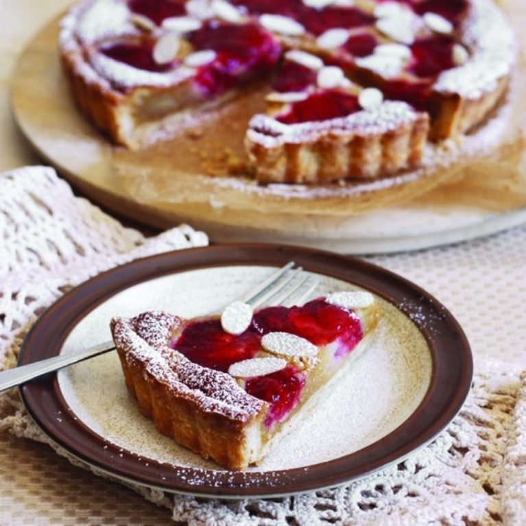 Strawberry Maple Frangipane Tart