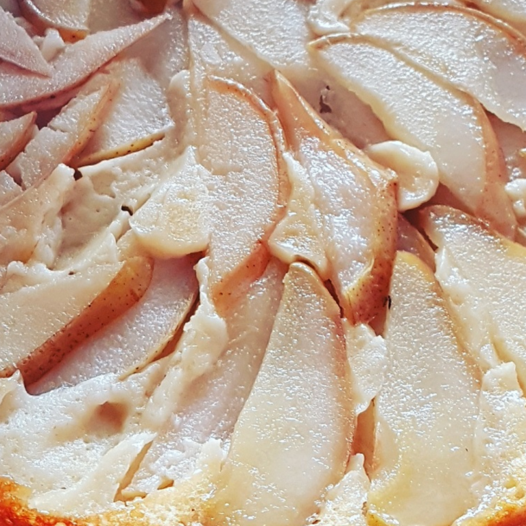 Gâteau renversé aux poires faible en calories