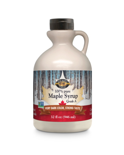 32 fl oz very dark maple syrup, plastic jug